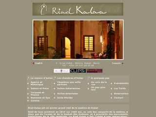 Aperçu visuel du site http://www.riadkalaa.com