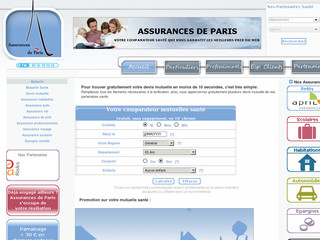 Aperçu visuel du site http://www.assurancesdeparis.com