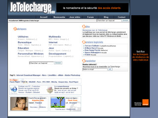 Aperçu visuel du site http://www.jetelecharge.com