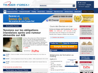 Aperçu visuel du site http://www.trader-forex.fr/