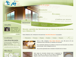 Aperçu visuel du site http://www.menuiserie-bois-vellas-34.com/