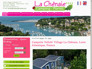 Aperçu visuel du site http://www.campinglachenaie.com