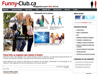 Aperçu visuel du site http://www.funny-club.ca