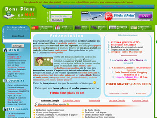 Aperçu visuel du site http://www.bonsplansdunet.com