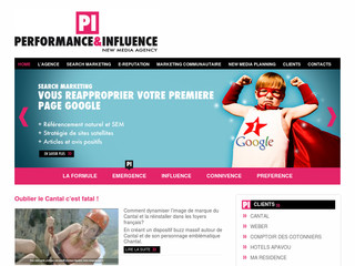 Aperçu visuel du site http://www.pi-agency.fr