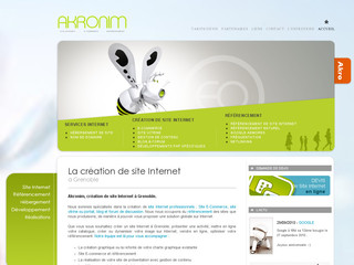 Aperçu visuel du site http://www.akronim.fr