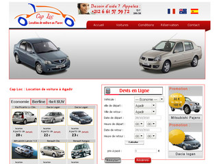 Aperçu visuel du site http://www.location-voitures-agadir.fr