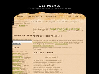 Aperçu visuel du site http://www.mes-poemes.com