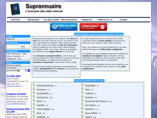 Aperçu visuel du site http://www.suprannuaire.fr