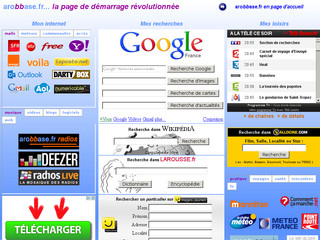 Aperçu visuel du site http://arobbase.fr/
