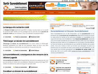Aperçu visuel du site http://www.sortir-surendettement.com
