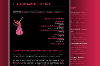 Aperçu visuel du site http://www.videodanseorientale.fr