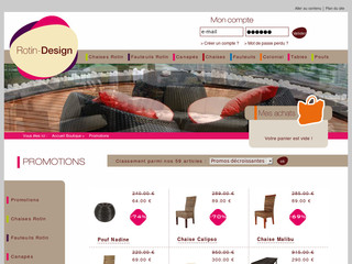 Aperçu visuel du site http://www.rotin-design.com