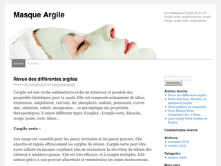 Aperçu visuel du site http://www.masqueargile.fr/