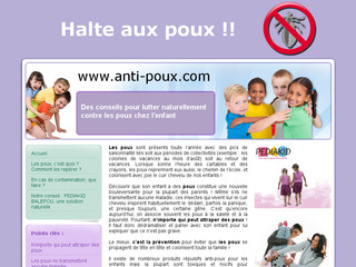 Aperçu visuel du site http://www.anti-poux.com/