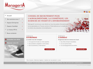 Aperçu visuel du site http://www.manageria.fr