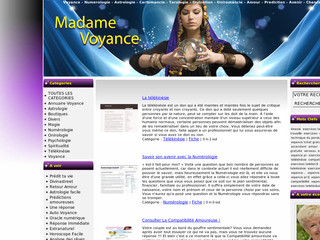 Aperçu visuel du site http://www.madame-voyance.com