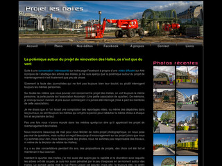 Aperçu visuel du site http://www.projetleshalles.fr/