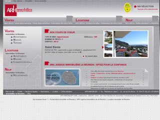 Aperçu visuel du site http://www.arhimmobilier.com