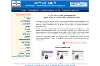 Aperçu visuel du site http://www.site-pap.fr