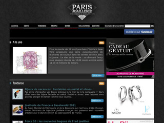 Aperçu visuel du site http://www.paris-joaillerie.com
