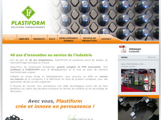 Aperçu visuel du site http://www.plastiform-france.com