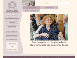 Aperçu visuel du site http://www.fondation-conde.com