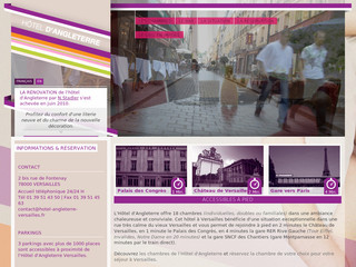 Aperçu visuel du site http://www.hotel-angleterre-versailles.fr