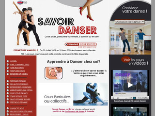 Aperçu visuel du site http://www.savoir-danser.com/