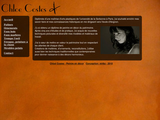 Aperçu visuel du site http://chloe-costes.fr