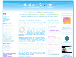Aperçu visuel du site http://www.akali-astro.com
