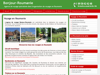Aperçu visuel du site http://www.bonjour-roumanie.com/