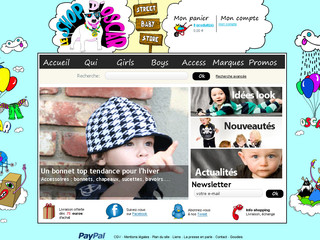 Aperçu visuel du site http://www.leshopdoscar.com