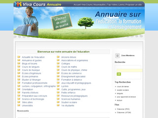 Aperçu visuel du site http://annuaire.vivacours.fr/