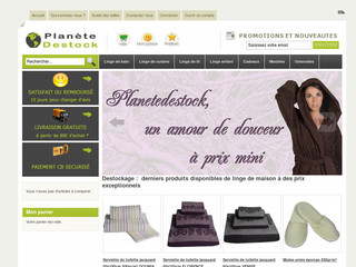 Vente de linge de maison à prix discount - Planetedestock.com