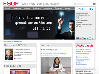 Aperçu visuel du site http://www.esgf.com