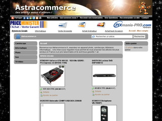 Aperçu visuel du site http://www.astracommerce.fr