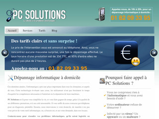 Aperçu visuel du site http://www.pcsolu.fr