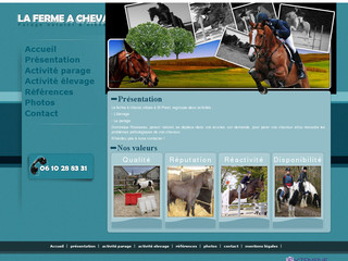Aperçu visuel du site http://www.lafermeacheval28.fr/