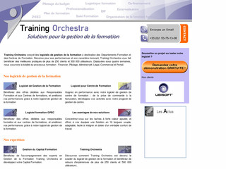Aperçu visuel du site http://www.training-orchestra.com