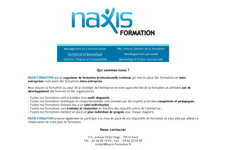 Aperçu visuel du site http://www.naxis-formation.fr