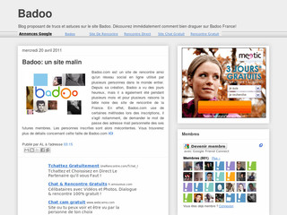 Aperçu visuel du site http://www.blogbadoo.com