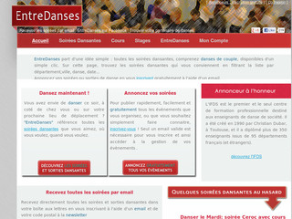 Aperçu visuel du site http://www.entredanses.fr