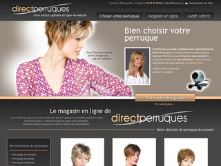 Aperçu visuel du site http://www.direct-perruques.com/