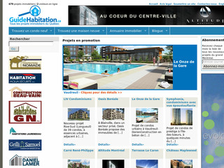 Aperçu visuel du site http://www.guidehabitation.ca/