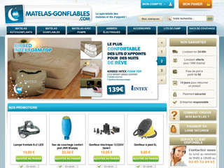 Aperçu visuel du site http://www.matelas-gonflables.com
