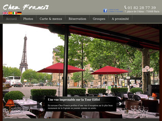 Aperçu visuel du site http://www.chezfrancis-restaurant.com