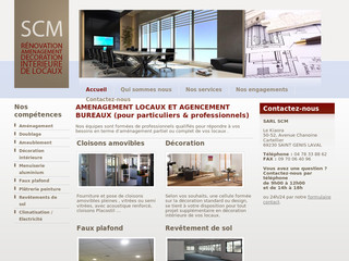 Aperçu visuel du site http://www.scm-concept.fr