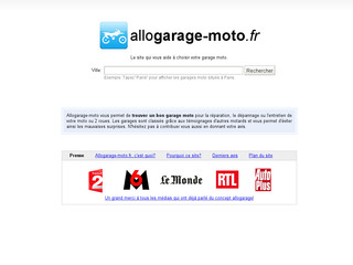 Aperçu visuel du site http://www.allogarage-moto.fr