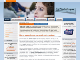 Aperçu visuel du site http://www.cours-particuliers-prepas.fr